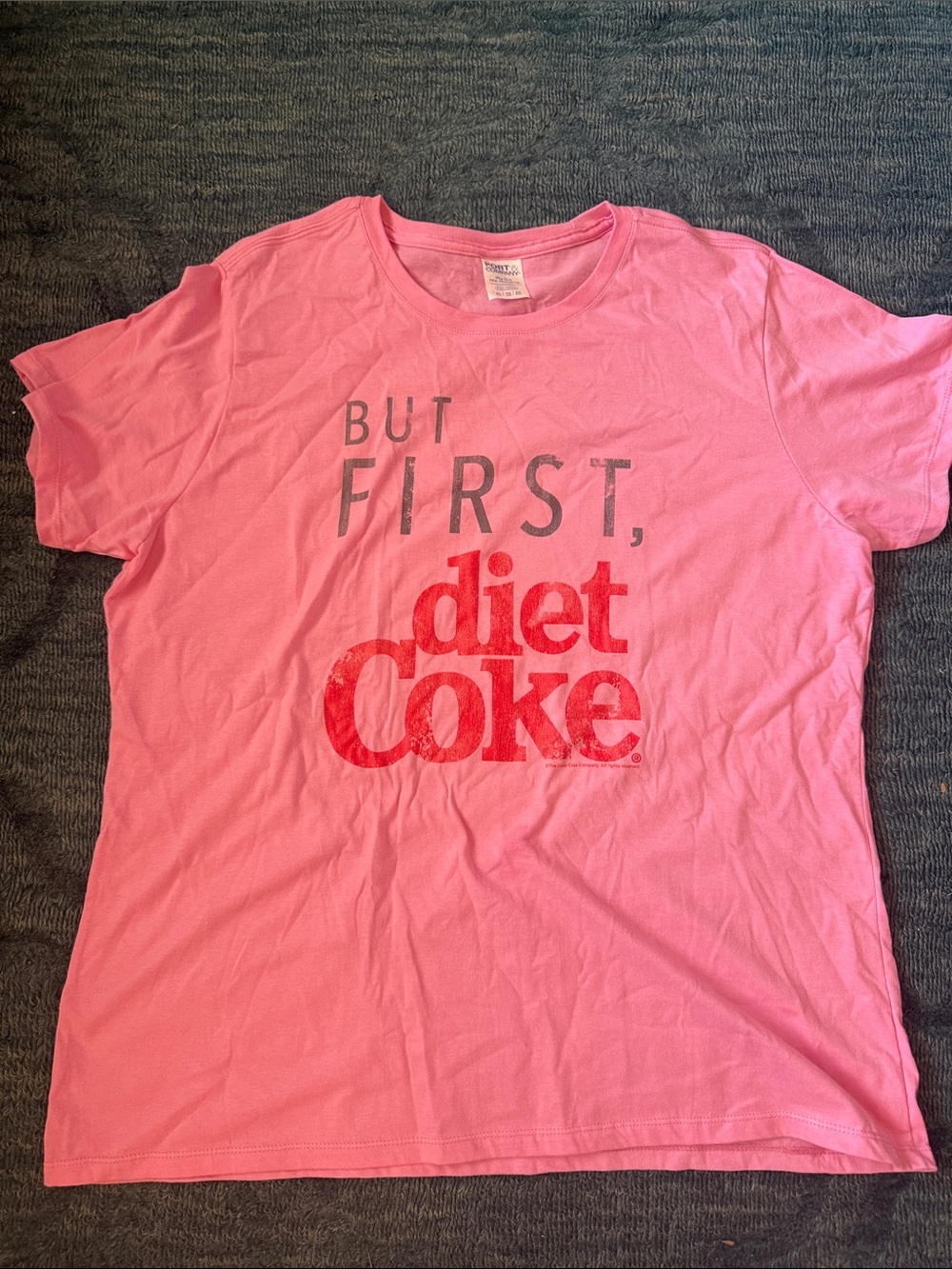 Pink 'But First, Diet Coke' Kids Graphic Tee